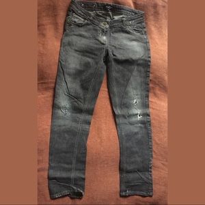 Adele Fado Grey Straight Leg Cotton Denim Jeans 28